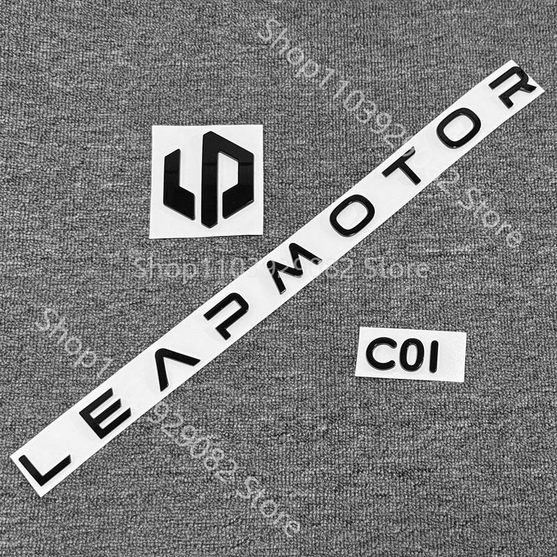 Pro Leapmotor C10 C16 C11 C01 Černý Znak na Auto Písmeno Samolepka Černý Znak na Kufr Náhradní Samolepka Modifikační Příslušenství