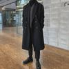 2023 Men's Mid-Length Double-Breasted Woolen Coat: Autumn/Winter Thickened Korean Windbreaker