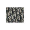 Dior Embroidered Monogram Leather Lined Short Double Fold Fabric Wallet Unisex Wallet Beige Black 2OBBH027YSE-H05E