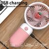 Usb Rechargeable Portable Handheld Fan – Cute Plastic Design, Dual Use (Handheld/Stand), Summer Cooling Fan For Kids & Adults