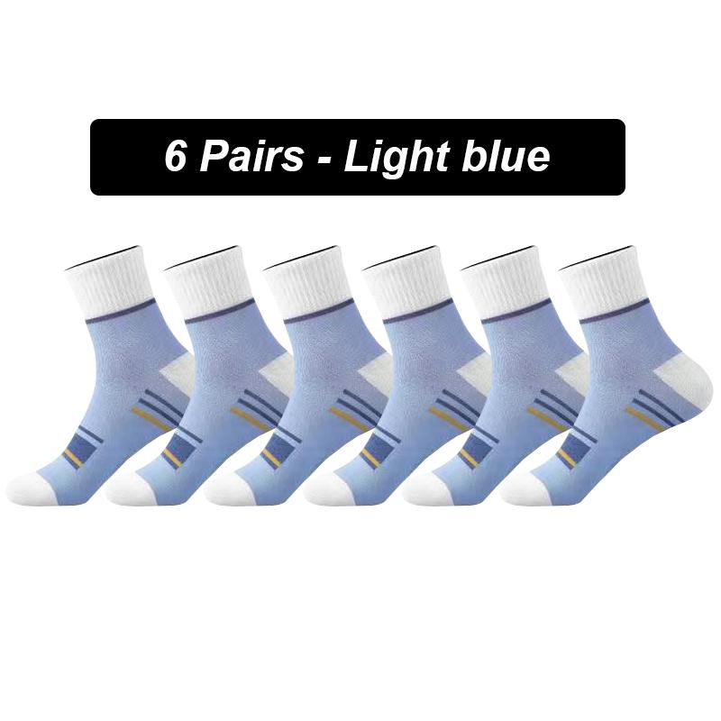 Lot de 6 paires de chaussettes de sport respirantes pour homme, confortables, absorbantes, déodorantes, de haute qualité