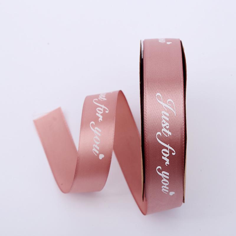 2.5cm Satin Ribbon for Gift Boxes, Cakes, and Flowers - Decorative Bowknot and Woven Colored Ribbon