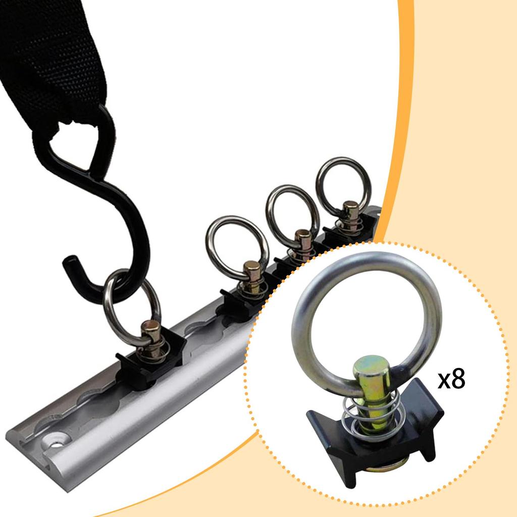 8 Buc. Accesorii Șină Punct de Fixare cu Știft Inele Rotunde de Legare pentru Închis