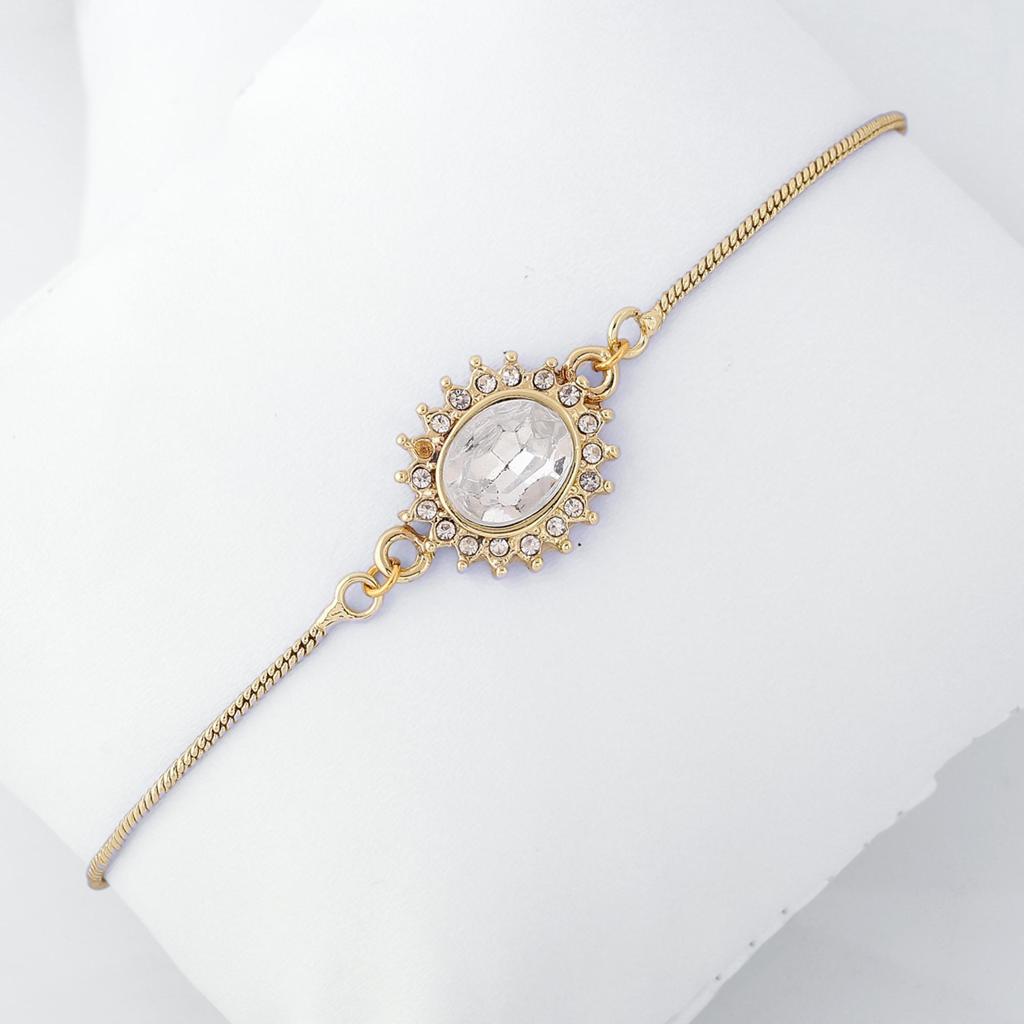 

Позолоченный браслет Estele Sacred Sparkle со смелыми австрийскими кристаллами для женщин