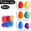 Fidget Toys Set of 6 Sensory Stones, Anti-Stress Toy Silicone Touch Sensory Toy for Stress Relief Anxiety, ADHD, Autism for All Ages