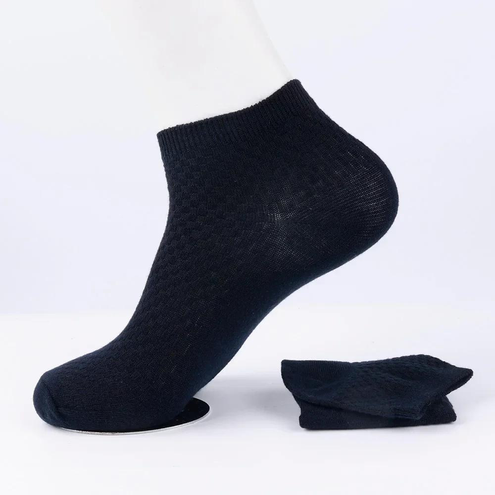 Bamboo Fiber Men Socks High Quality Breatheable New Compression Solid Color Casual Business Anti-Bacterial Mid-tube Stockings