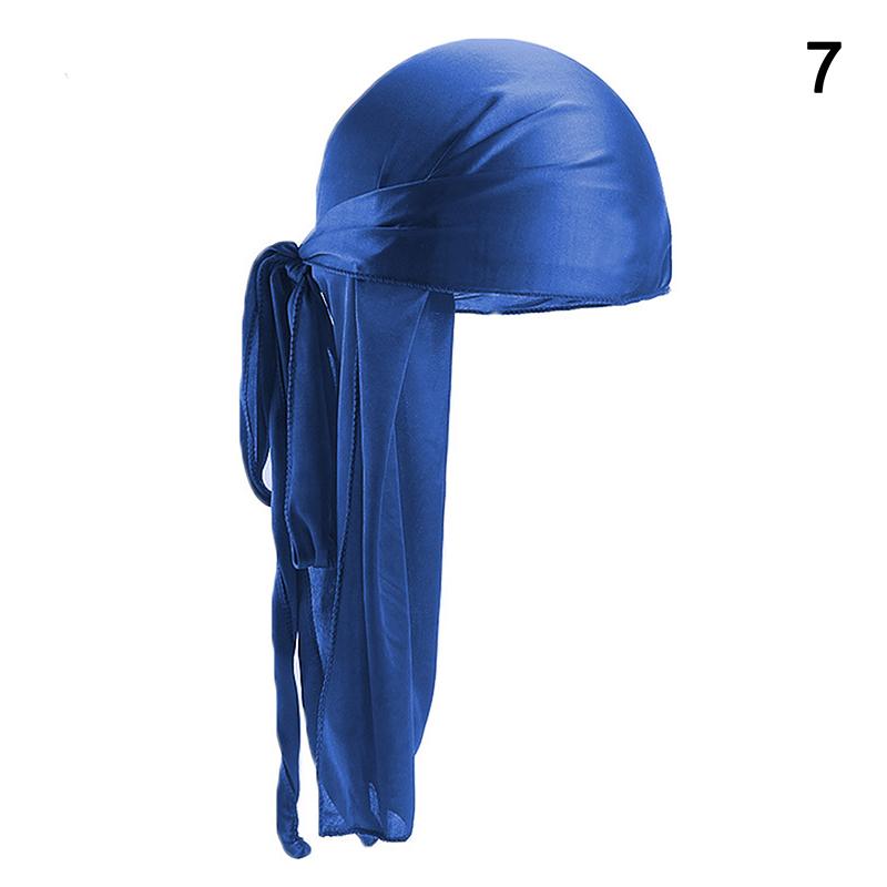 Unisex Menn Kvinner Bandana Durag Hodeplagg Hodeplagg Silke Piratlue Wrap Hatter