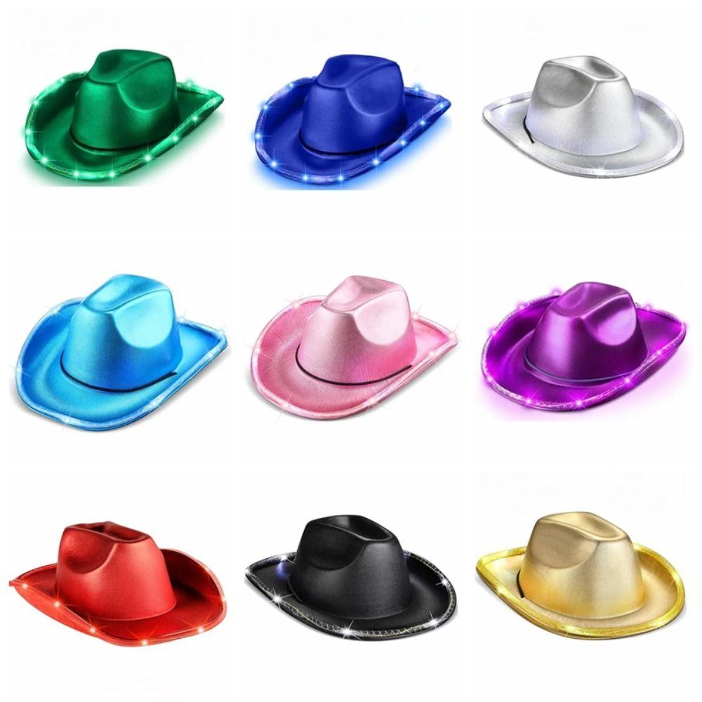 Composite Light Up Cowgirl Hat Comfortable Cowboy Hat Durable Space Cowgirl Hat  Outdoor