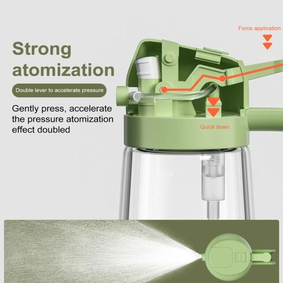 Oil Sprayer Bottle 2 In 1 Glass Oil Dispenser And Sprayer 500ml Efficient Oil Control Cooking Multi-Function Kitchen Tool for Olive Oil Vinegar