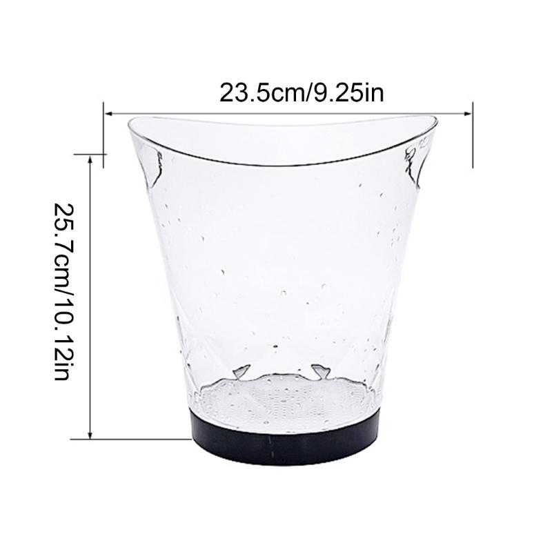 5L LED Ice Buckets with Colorful Light Portable 5L LED Ice Buckets Ice Container Bin for Outdoor BBQs and Festivities