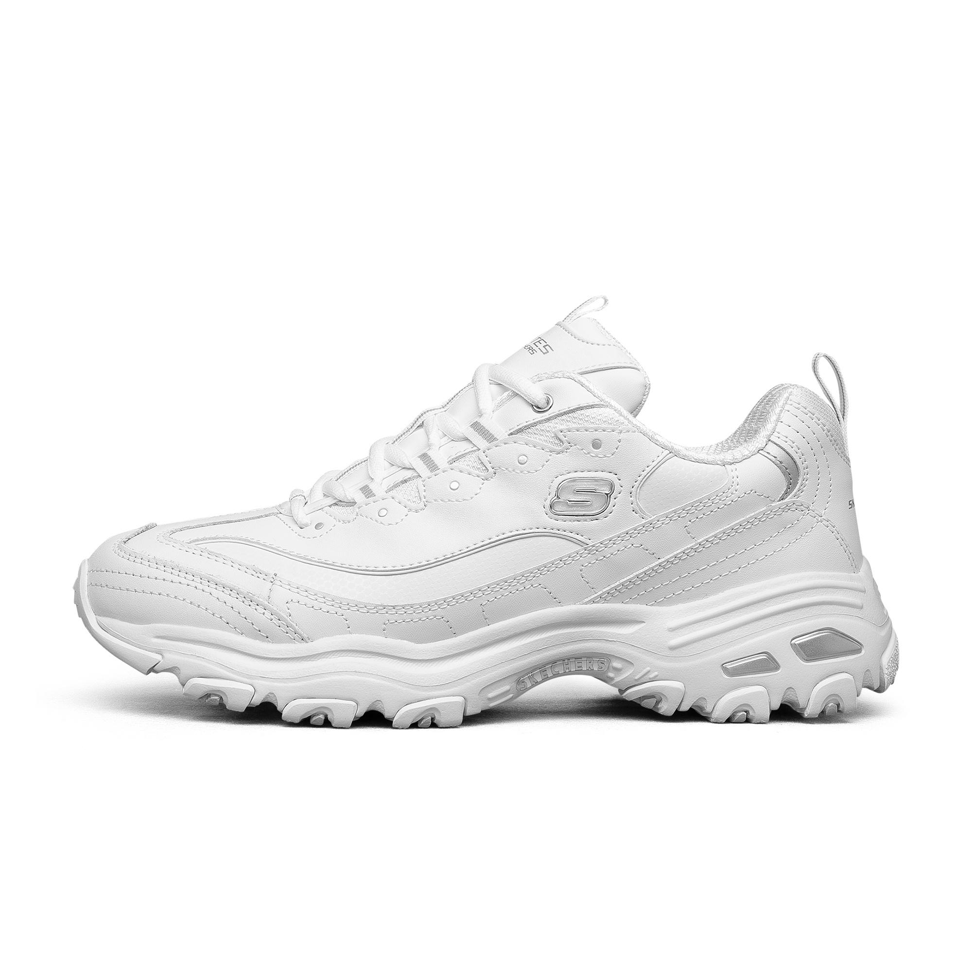 Skechers D Lites 1.0 Low-Top Running Shoes White Men s 52676-WHT EU 43