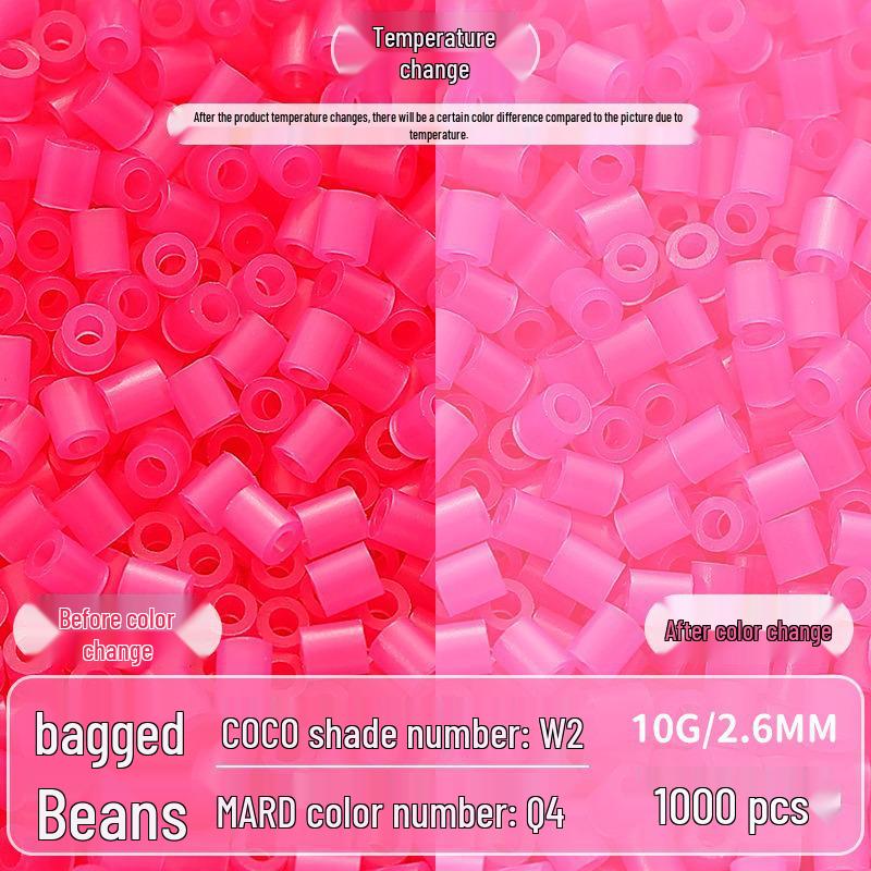 Clear Puzzled Beans Special Color Refill Pack, Black & White, 2.6mm Handmade DIY Fuse Beads Toy Set