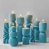 Artistic Striped Roman Column Silicone Mould For Handmade Candle Home Decoration And Craft Projects