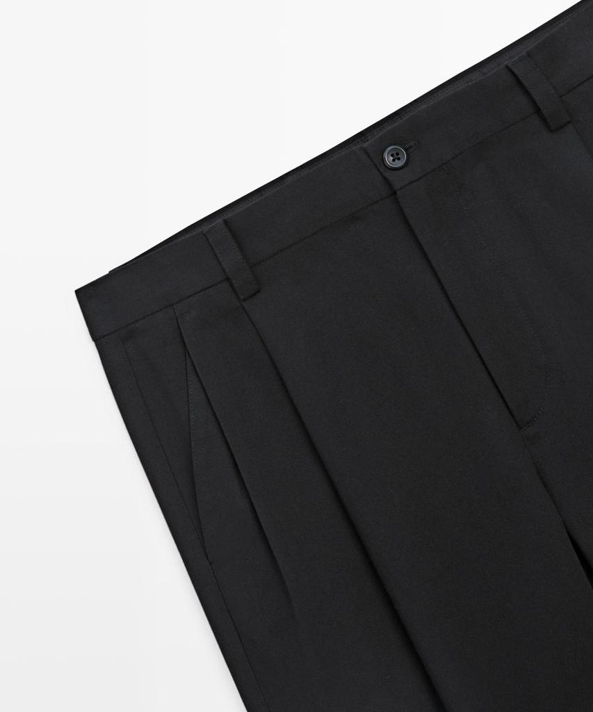 Masimodutti Cotton Pintuck Pants