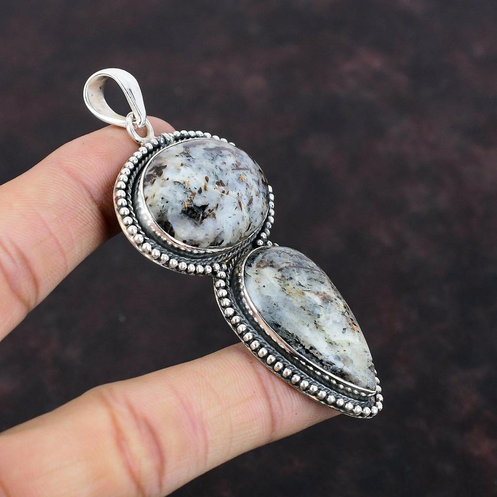 Astrophyllit Hänge Helt Nytt Ädelstenssmycke 925 Sterling Silver Hänge Vintage Smycke Handgjort Hänge Gåva Till Henne Underbart Hänge