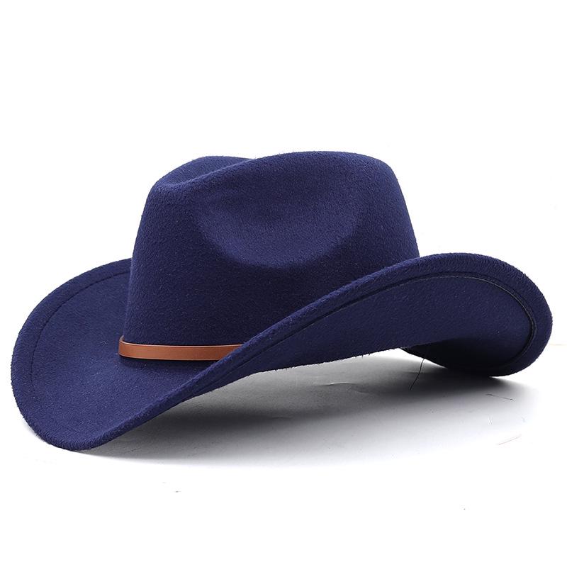 

Фетровая шляпа западного ковбоя в этническом тибетском стиле с загнутыми полями для мужчин и женщин M (56-58cm) Adjustable