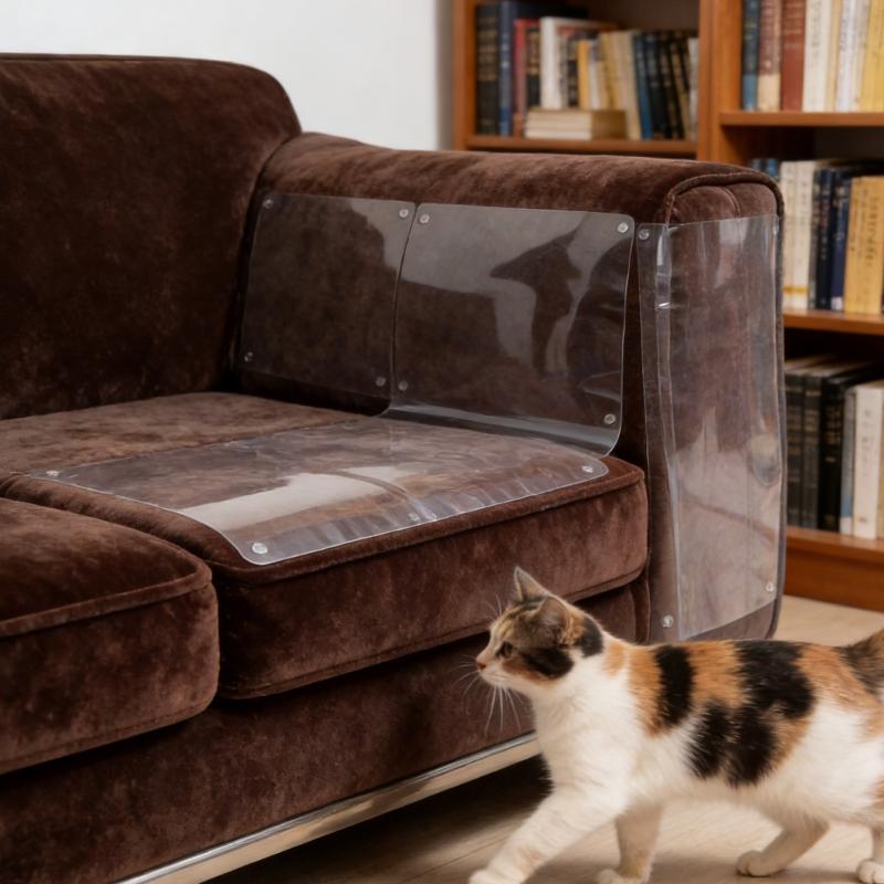 4pcs PVC Adhesive Anti Pet Scratch Protector for Sofa Furniture Transparent Durable Pet Proof Stickers