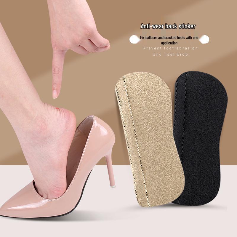 Microfiber Heel Stickers: Anti-Abrasion, Anti-Slip Shoe Inserts for Men & Women; Ideal for Size Mismatches and High Heels.