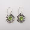 Peridot Gemstone 925 Sterling Silver Jewelry Handmade Drop/Dangle Earrings 1.57" CE-19-4