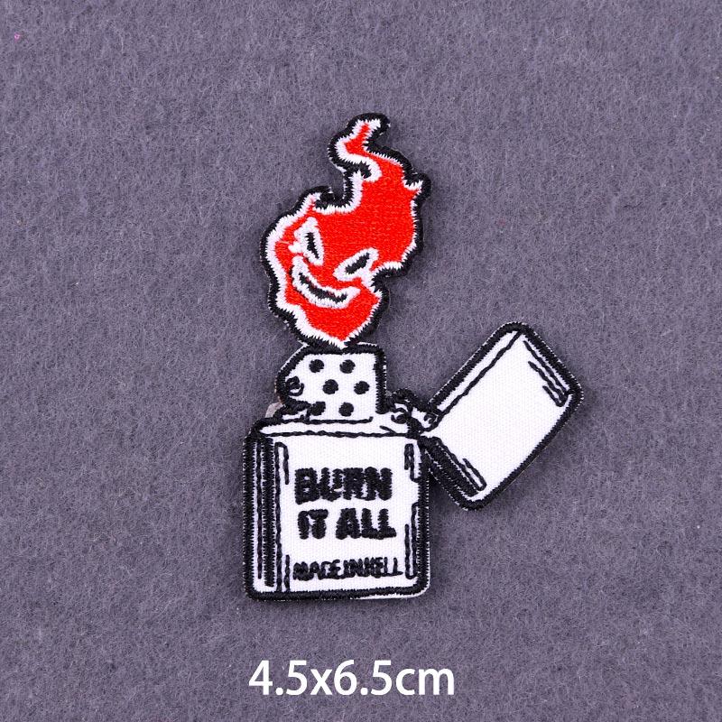 Skull Tarot Cards Fusible Embroidery Patches For Clothes Death Rock Iron On Patches For Clothing Thermoadhesive Patch On Hat/Bag