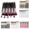 Cosmetic Brush Collection With Long Wooden Handles For Makeup Artists