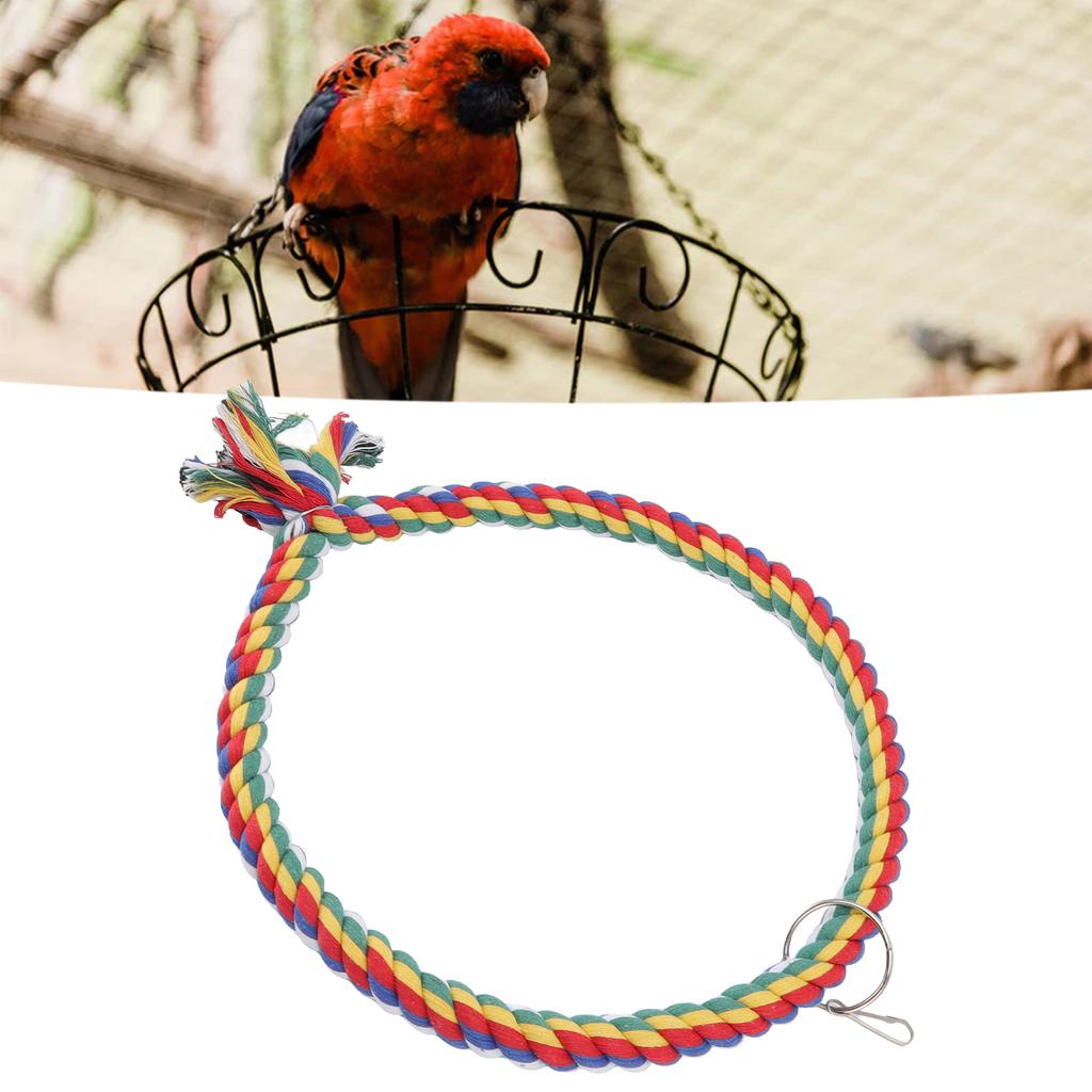 Bird Cotton Rope   Toy Colorful   Swing Toys for Parakeets Cockatiels Conure Lovebirds Finches Macaw
