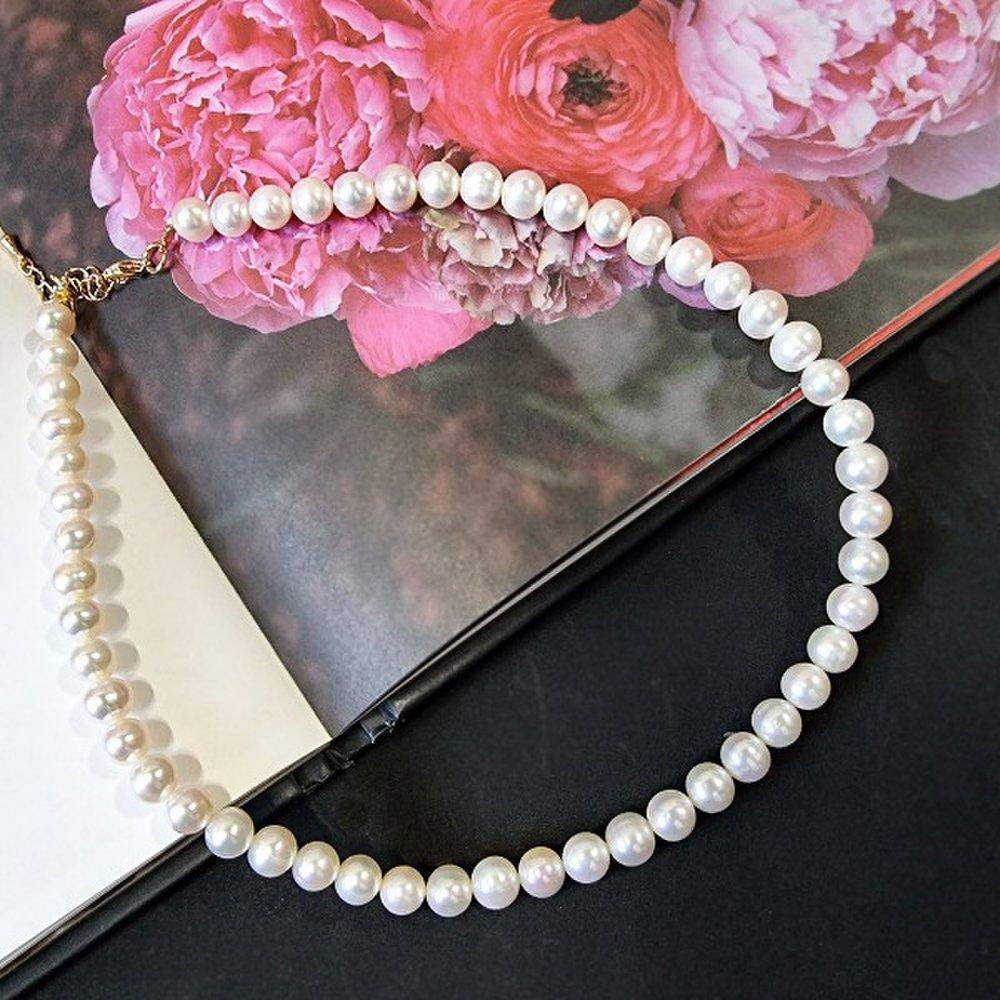 Freshwater Pearl Basic Necklace 8mm Princess Gift_P392080658