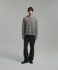 NONBLANK Waffle Henley Neck Ls T-Shirt_Grey Stripe