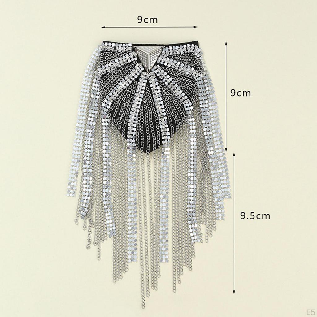 1 Pair Tassel Link Chain Epaulet, Formal Suit Jewelry Decorative Uniform Accessories Shoulder
