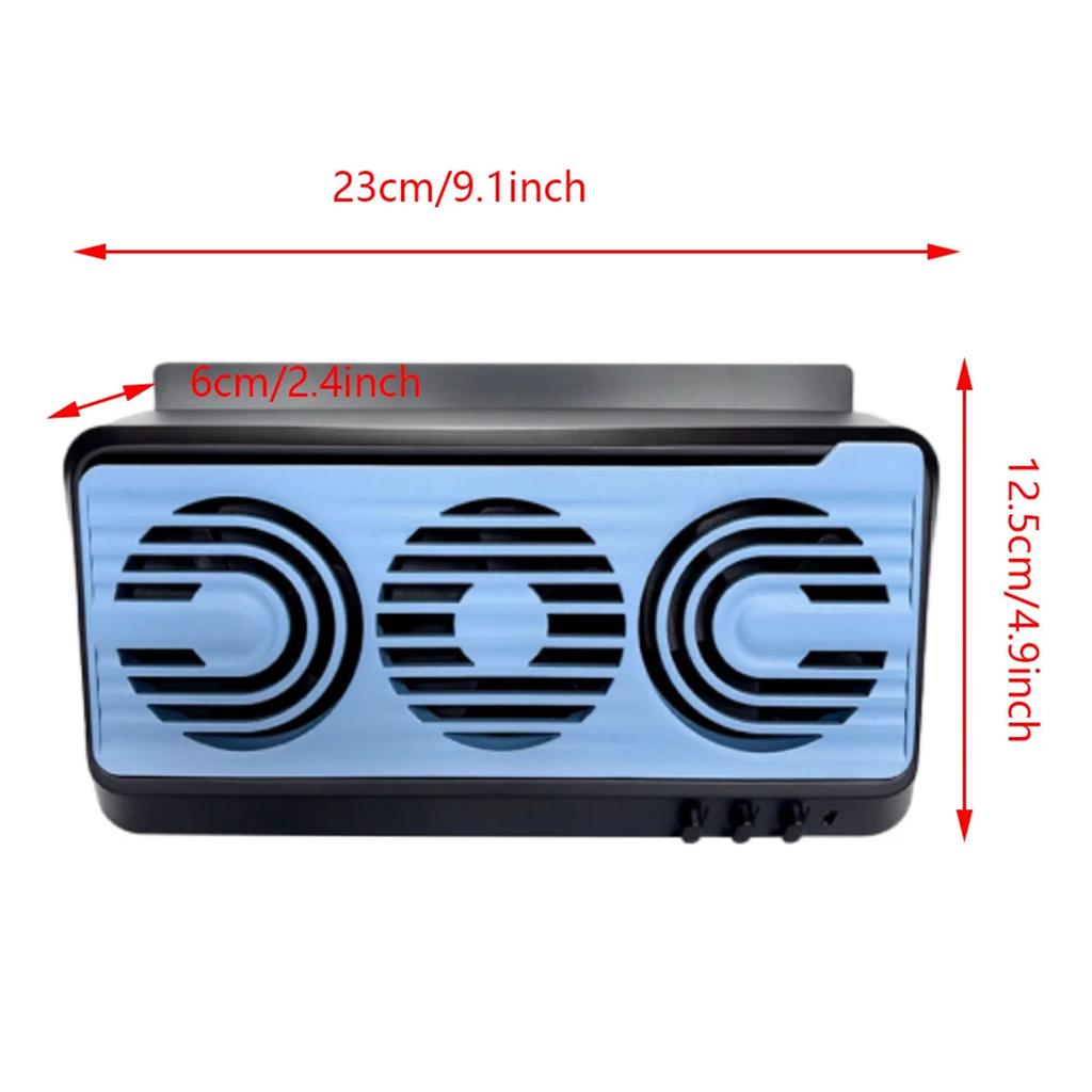 Portable Solar Powered Auto SUV Cooling Exhaust Fan 3 Fans for Efficient Air Circulation and Comfort Temperature Control