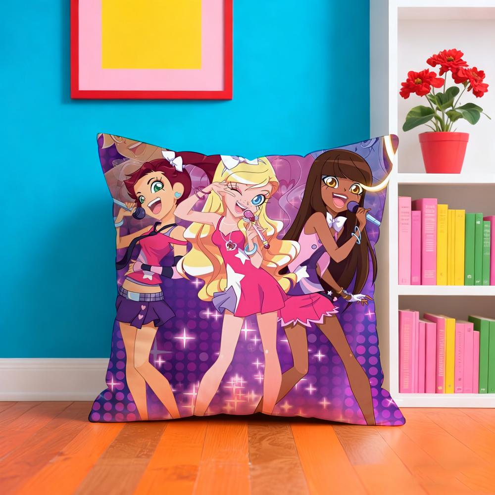 L-lolir-Rock Rock Anime Pillow Case Pillow Case Plush Fabric Soft Double Sided Print Home Sofa High Quality Cushion