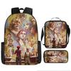 Battle of the Twin Cities Arcane Children's School Bag Pencil Case Backpack Elementary School Cartoon Backpack Three-piece Set