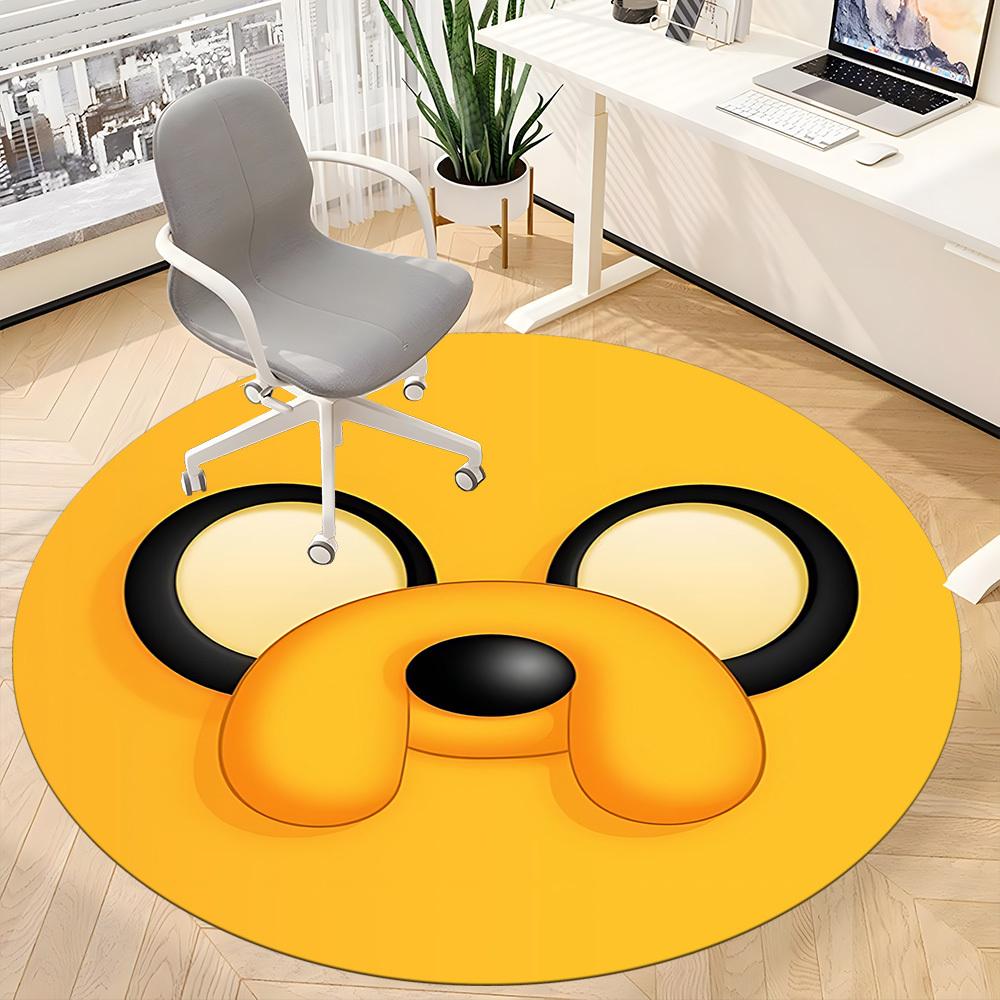 1 szt. Pora na przygodę Pies Jake Okrągły dywanik biurowy, Pod krzesła biurowe Sypialnia Salon Wystrój domu  a1022306