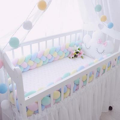 Baby Bumper Bed Braid Knot Pillow Cushion Bumper for Infant Bebe Crib Protector Cot Bumper Room