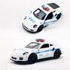 1:43 High-end Police Car Alloy Car Model Children's Car Toy Can Open the Door Pull Back Ornaments Collection Mini Car