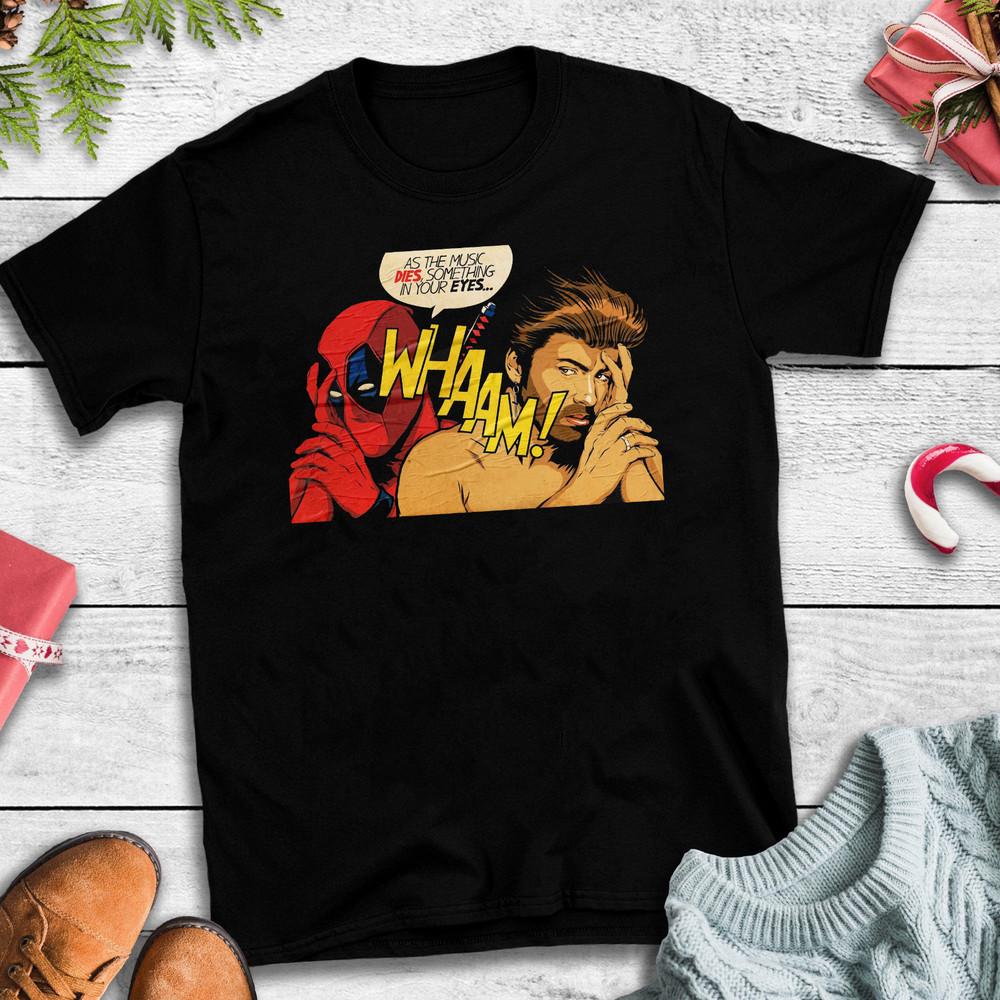 Merry christmas wham george michael Black Unisex All size shirt Unisex T-Shirt S