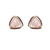 Hyperbole Triangle Imitation Pearl Crystal Black Enamel Stud Earring for Woman New Geometric Sweet Brincos Jewelry Orejeras Gift