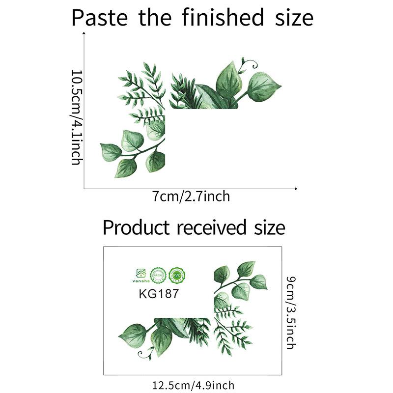 Leaf Green Plant Switch Wall Sticker PVC Removable Wide Application DIY Flower Leaf Switch Wall Sticker Home Decoration Decal