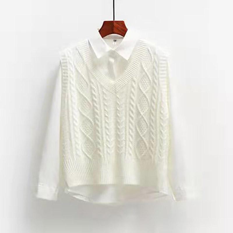 

Жилет женский, однотонный, короткий, свободный, модный, в Корейском стиле, без рукавов, вязаный, с v-образным вырезом, универсальные женские пальто, простая верхняя одежда для отдыха S