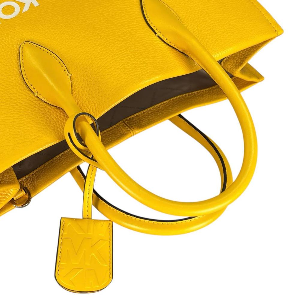 Michael Kors Shoulder Bag Handbag Cowhide Yellow Women Used