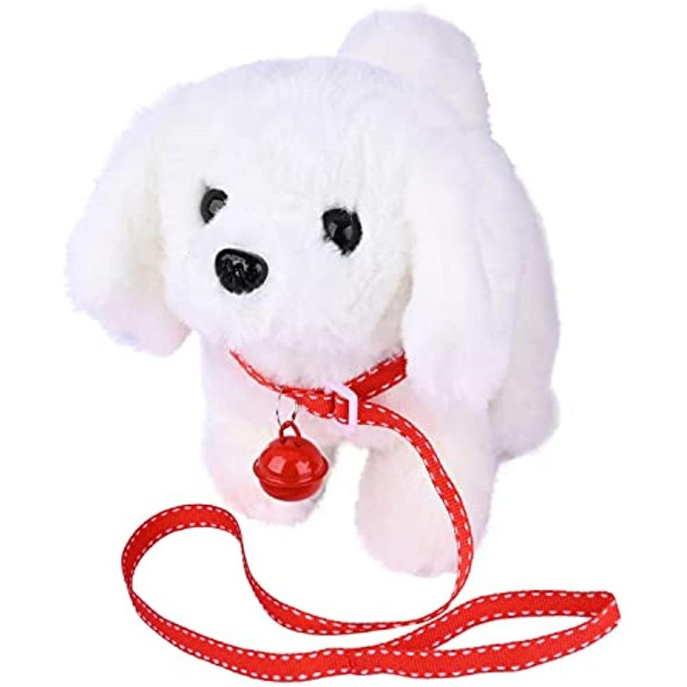 18CM Electric Simulation Puppy Plush Toys Interactive Dog Robot Walking Barking Tail Wagging Toy for Kids Birthday Xmas Gift