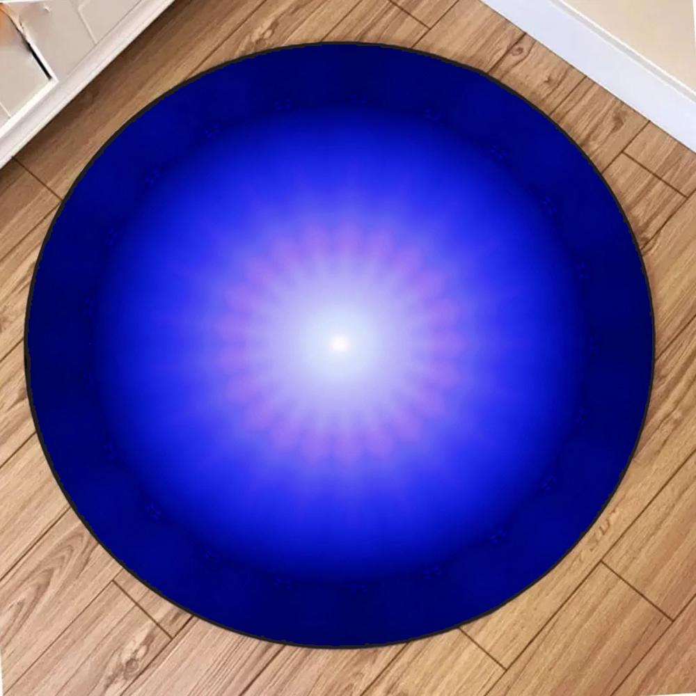 Colorful Mandala Printed Yoga Round Rug Girls Living Room Sofa Rug Home Bedroom Bedside Soft Rug Coffee Table Mat Reading Use