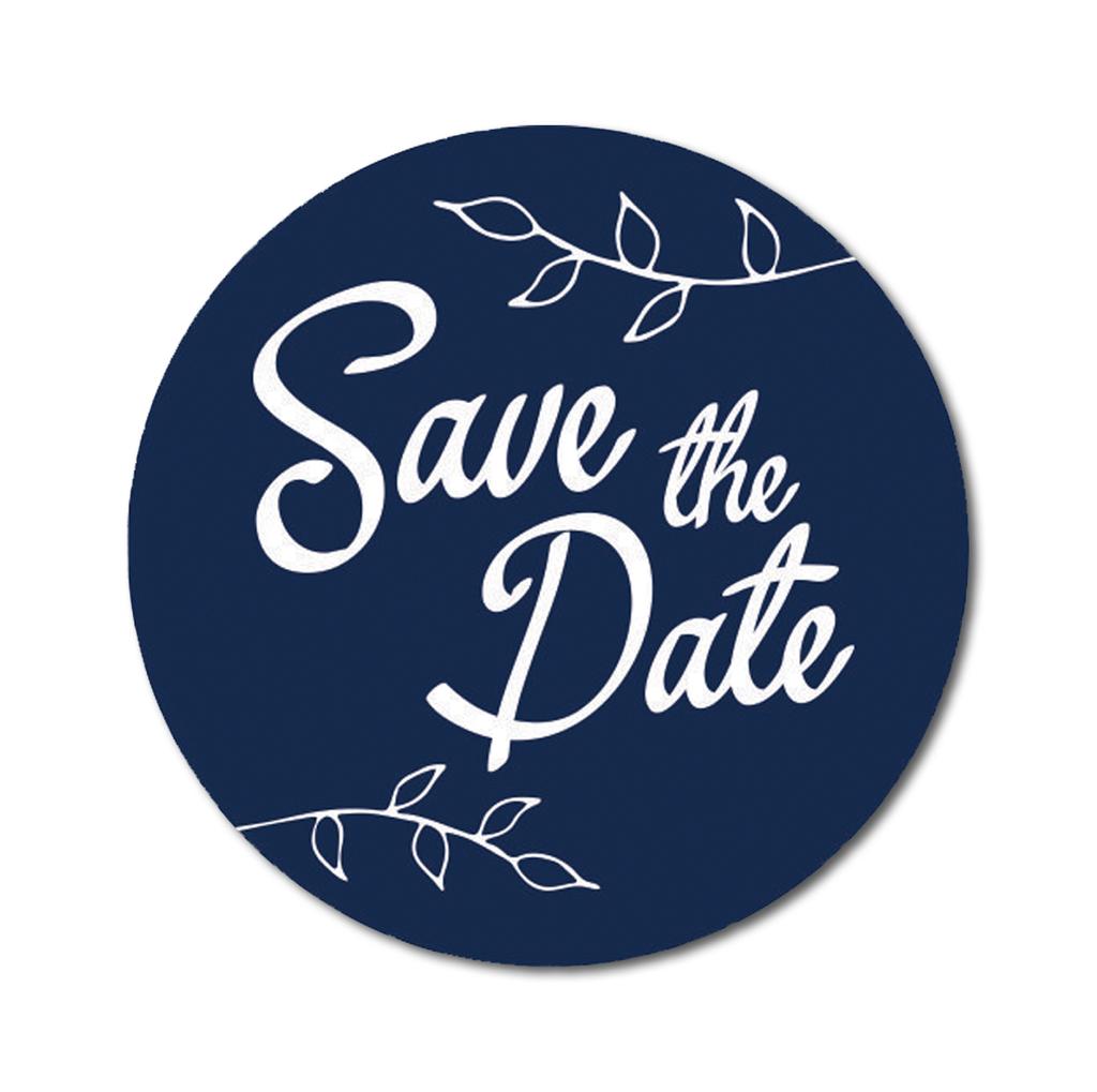 Darling Souvenir DIY 45 Pcs Dark Brown Leaf Vines Save The Date Stickers Round Envelope Seal-1.6