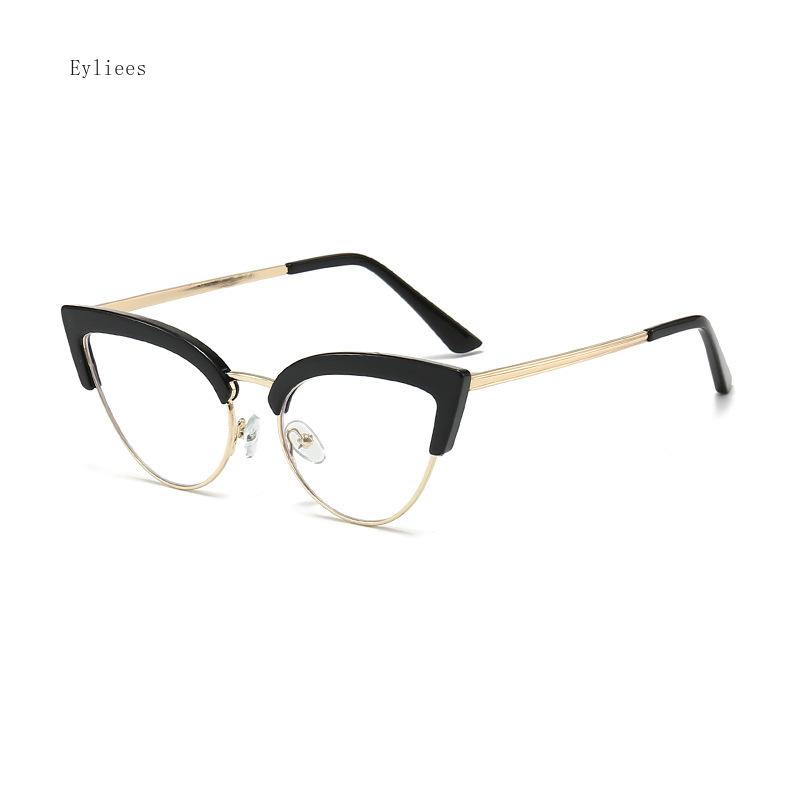 Modische Metall Cat-Eye Lesebrille Damen Anti-Blaulicht High-Definition Brille Optische Korrektionsbrille 0 BIS +4.0