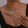 Tooxika Vintage Sun Love Heart Flower Necklace Diamonds Niche Street Fashion Necklace Women