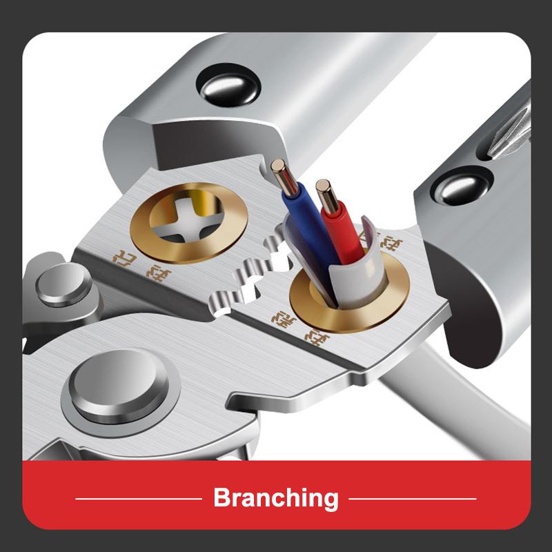 Foldable Wire Stripper With Electricity Measurement Plier For Cutting Pulling Wires Cable Electrician