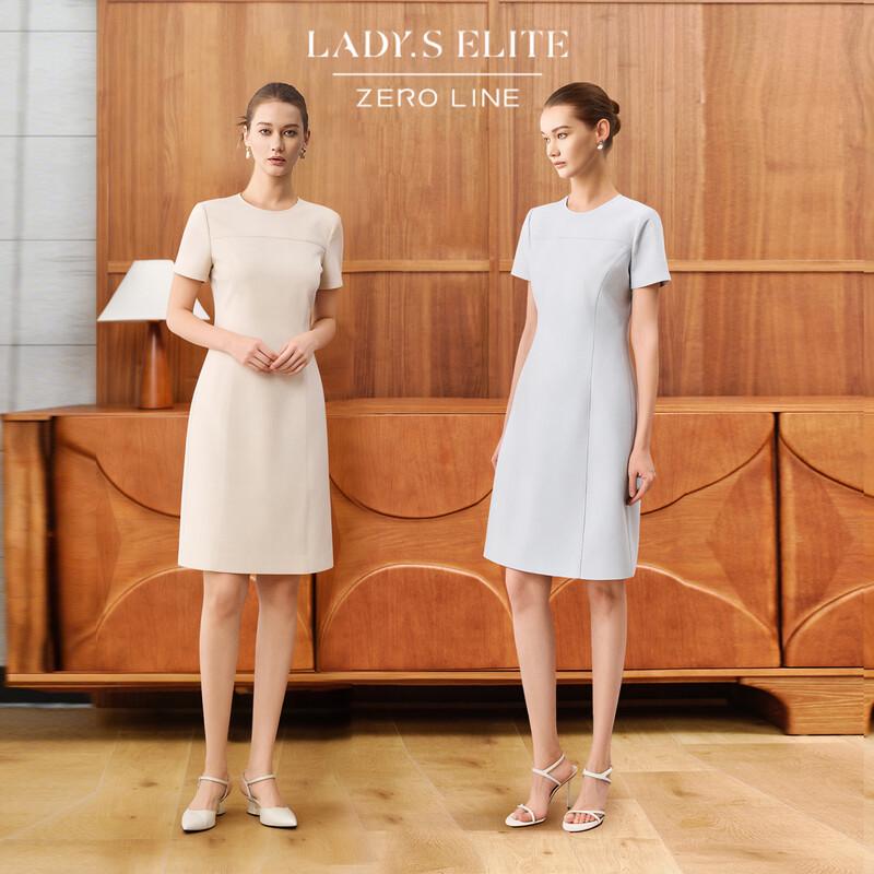 

Lady s Elite Round Neck Side Slit Dress L