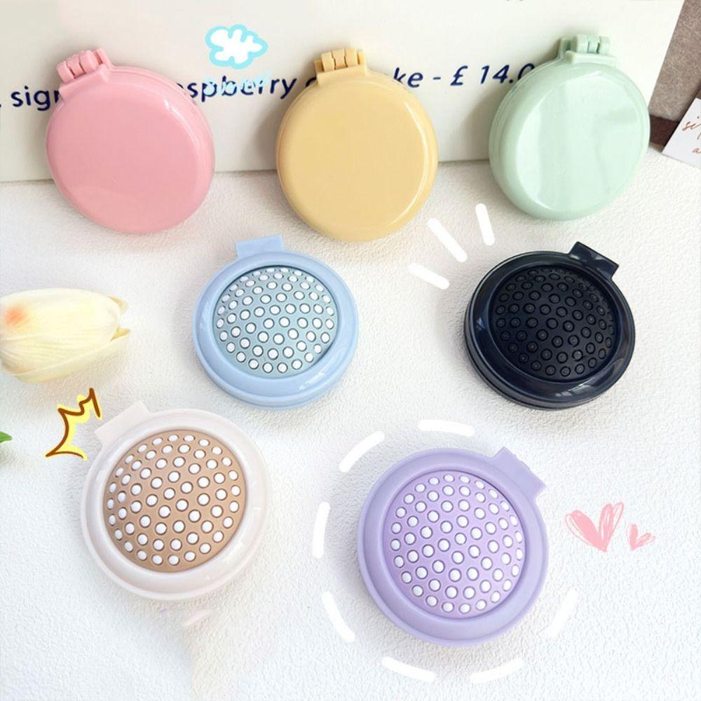 4Pcs Round Folding Air Bag Comb Dual Use Pocket Hair Brush Portable Makeup Mirror with Comb  Travel