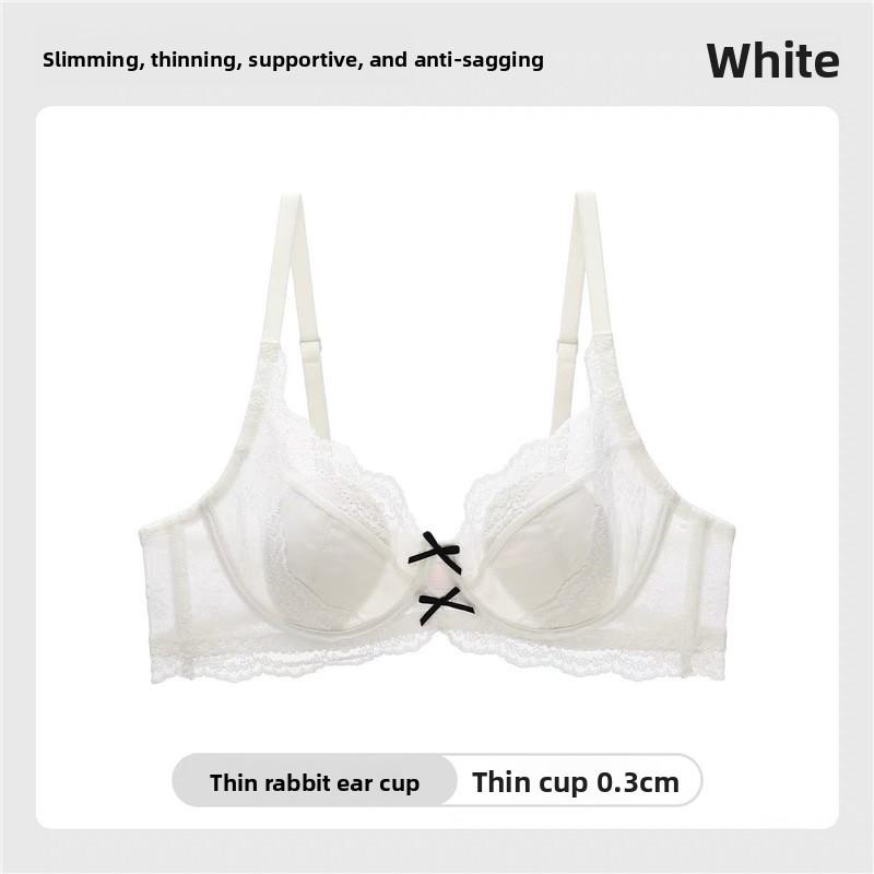 Sexy Sweet Lace Soft Underwire Bra, Small Bust Push Up Nipple Coverage Breathable Shaping Women Bra