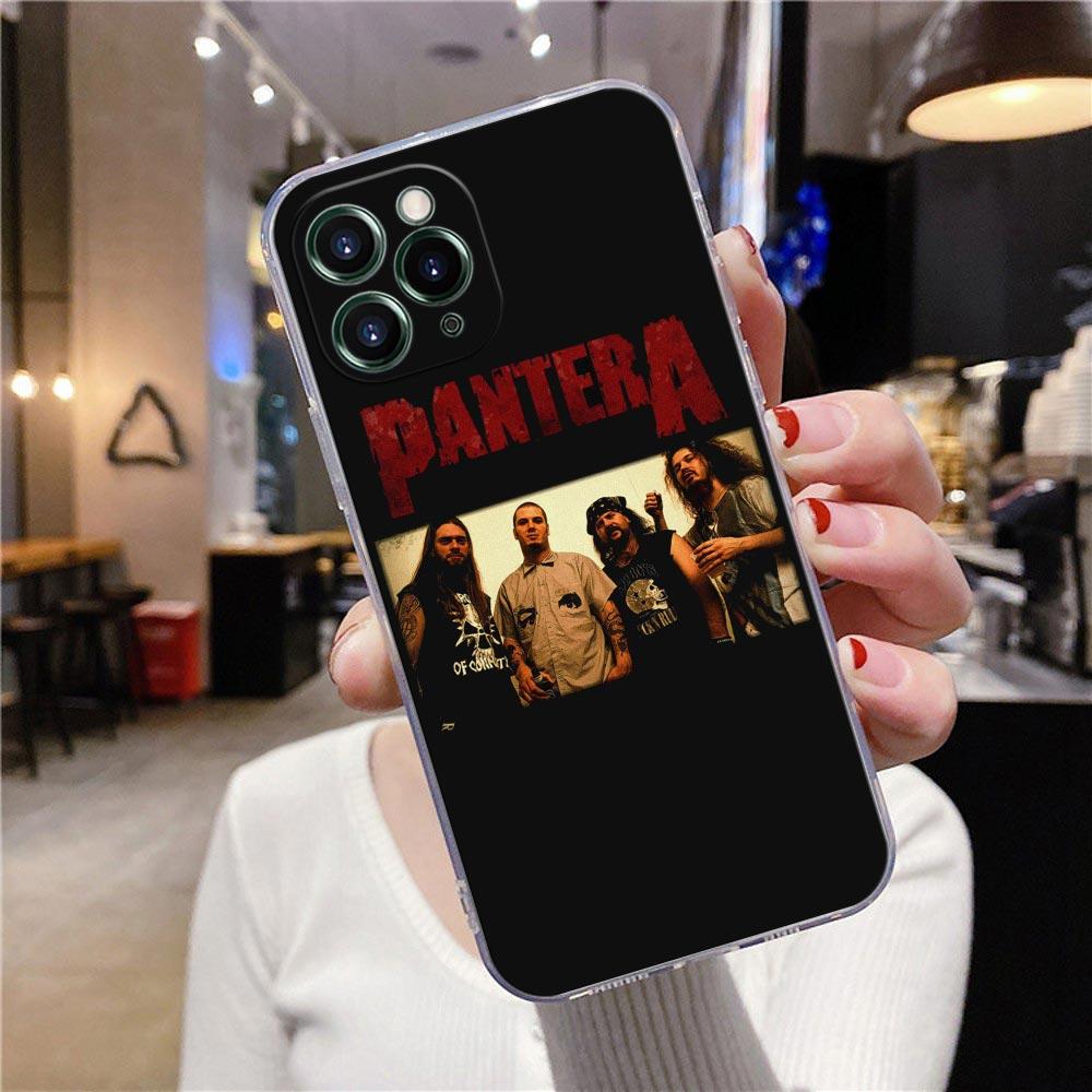 Průhledné pouzdro pro Apple iPhone 12 11 13 Pro Max mini XS X XR 7 8 Plus SE Pouzdro Kryt Pantera Dimebag Darrell Guiar Rock Band